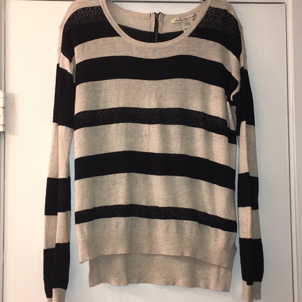 AMERICAN RAG Lightweight crocheted sweater